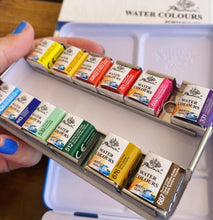 Load image into Gallery viewer, &quot;Watercolor PWP set of 12 Pans Metal Tin box set
